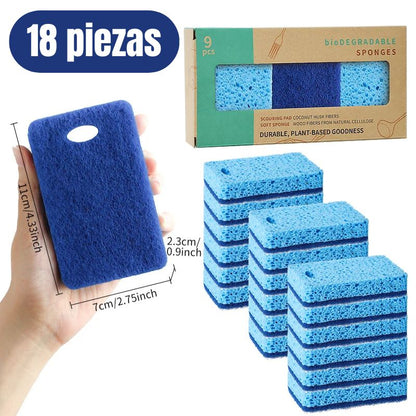 Esponjas para platos premium biodegradables y compostables - Hipnotelia