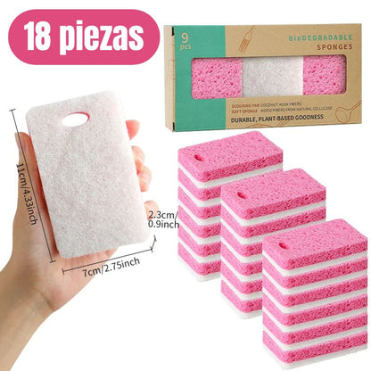 Esponjas para platos premium biodegradables y compostables - Hipnotelia