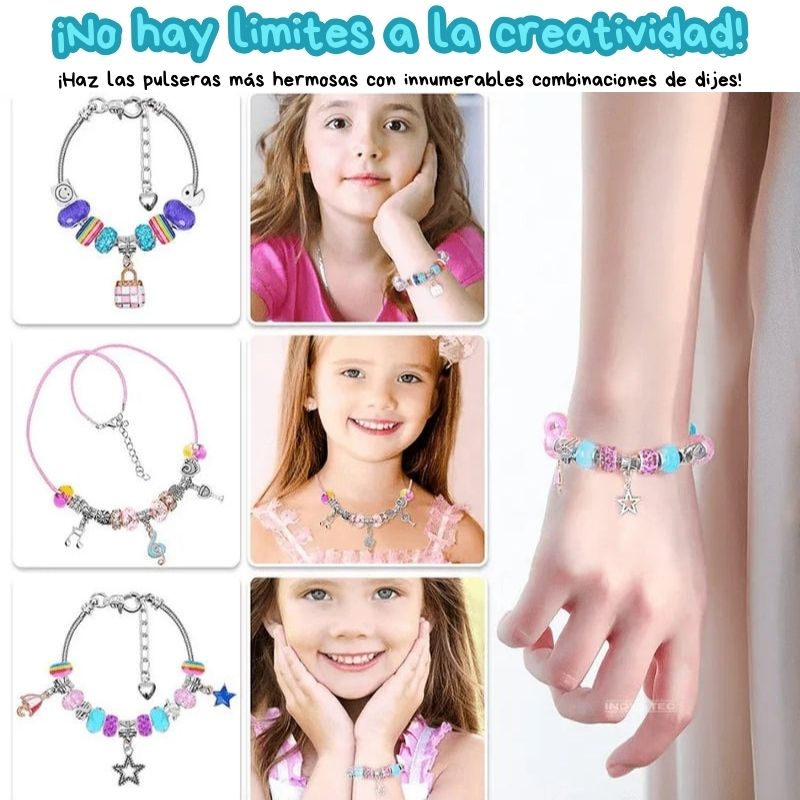 Juego de pulseras y dijes para niños de 64 piezas - Hipnotelia
