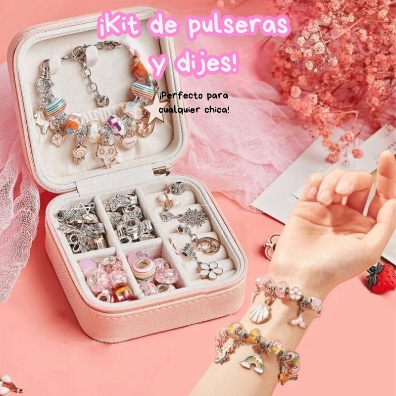 Juego de pulseras y dijes para niños de 64 piezas - Hipnotelia