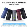 Kit 10 Boxers de Fibra de Bambú Box Hero - Paga 5 y llévate 10 - Hipnotelia