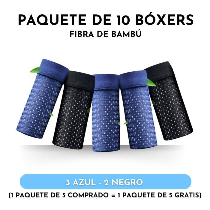 Kit 10 Boxers de Fibra de Bambú Box Hero - Paga 5 y llévate 10 - Hipnotelia