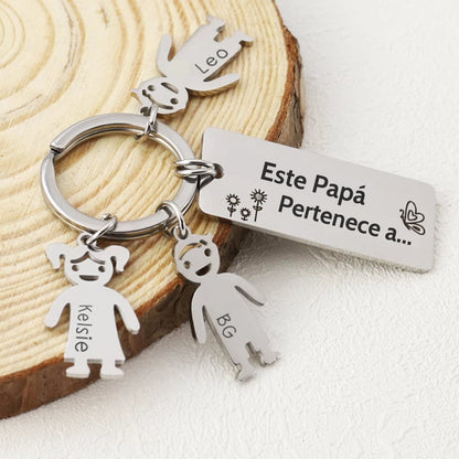 Llaveros personalizables Mamá con dijes infantiles