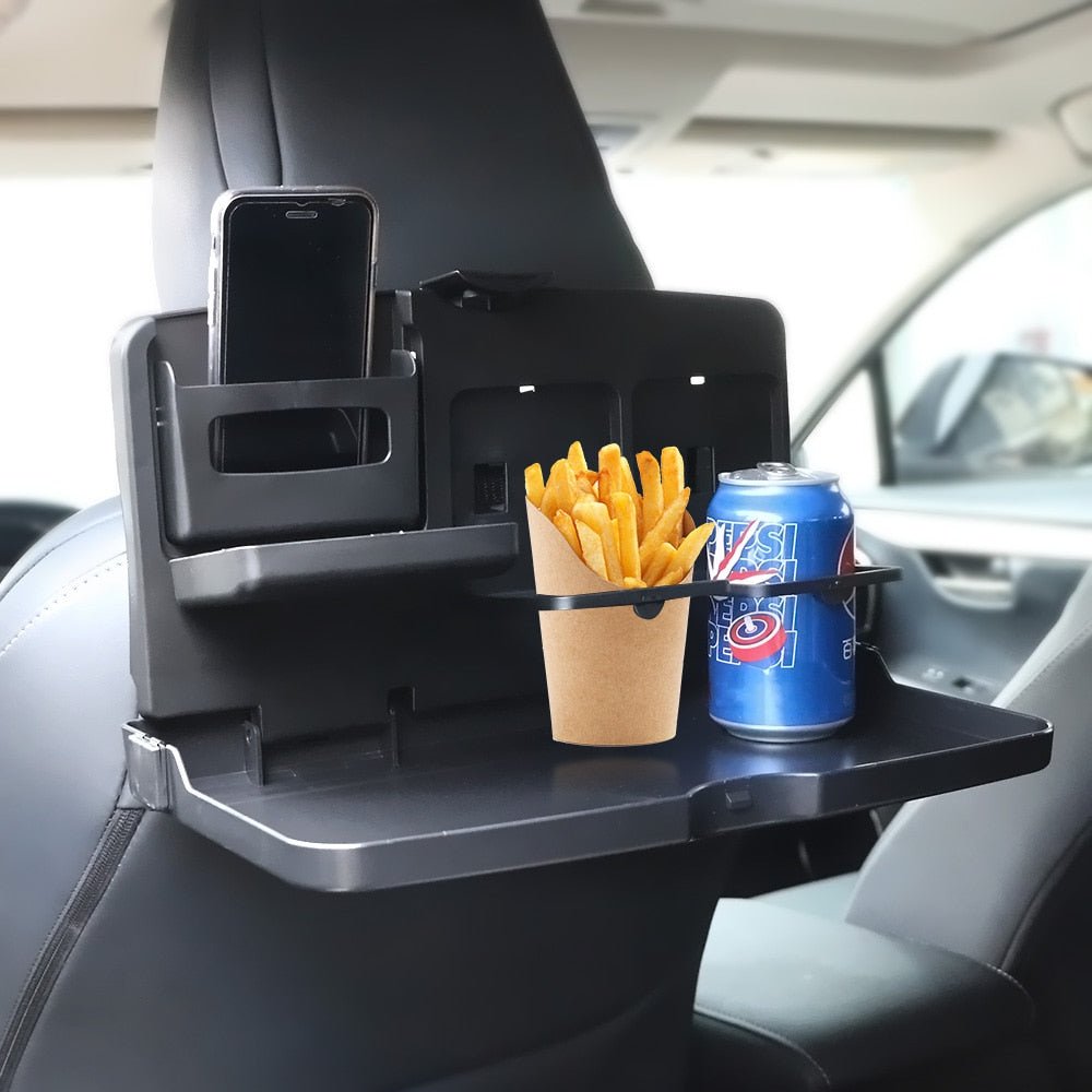 Mesa plegable para coche y soporte para bebida
