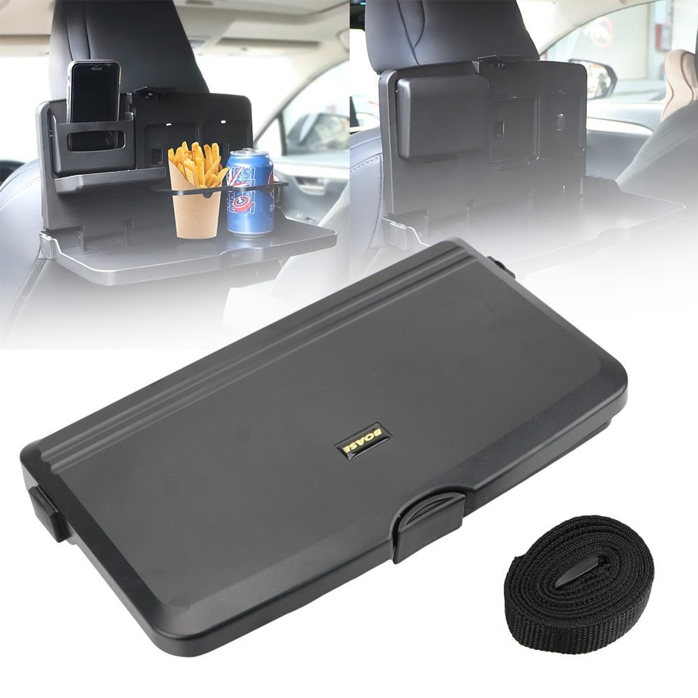 Mesa plegable para coche y soporte para bebida