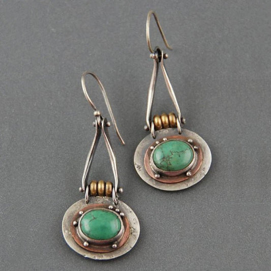Pendientes bicolor en turquesa - Hipnotelia