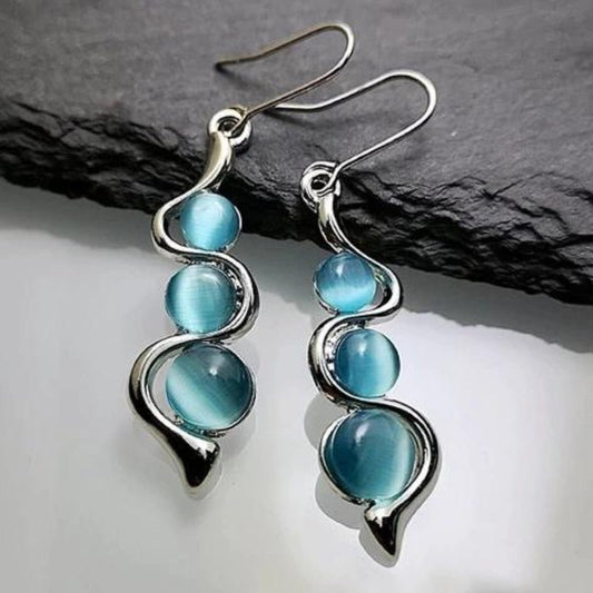 Pendientes colgantes de esferas azules - Hipnotelia