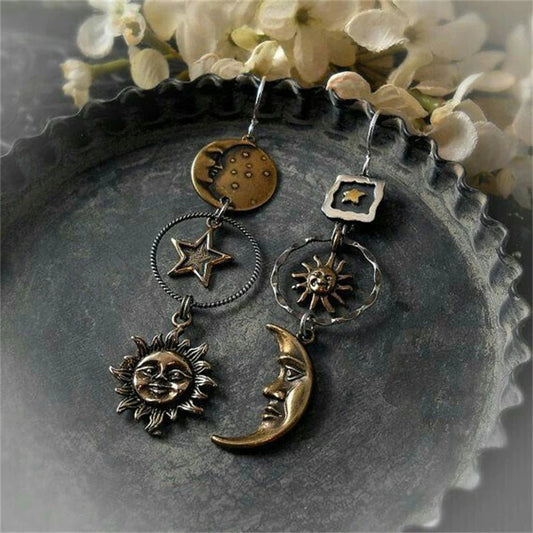 Pendientes colgantes de sol y luna - Hipnotelia