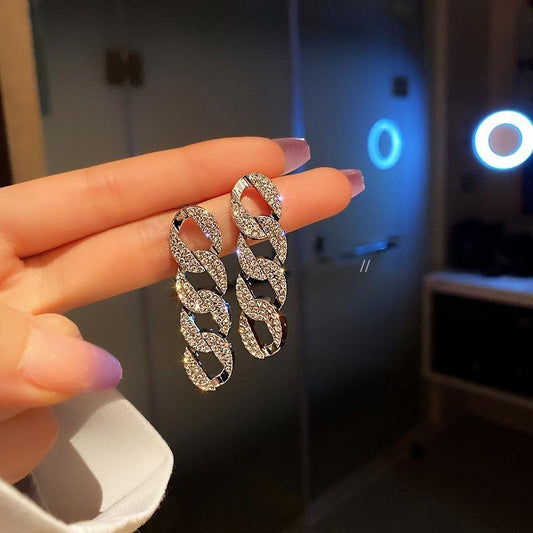 Pendientes de lujo de cadena brillante - Hipnotelia