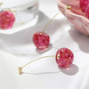 Pendientes de lujo de cereza rosa - Hipnotelia