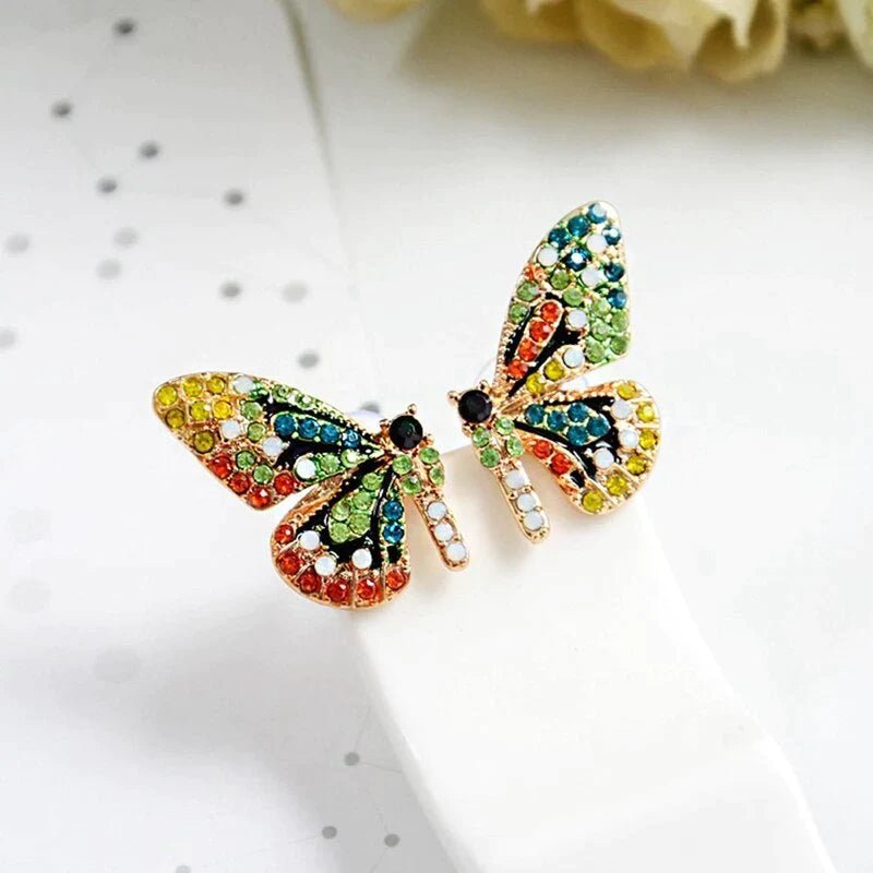 Pendientes de mariposa de edición limitada con incrustación de circonitas - Hipnotelia