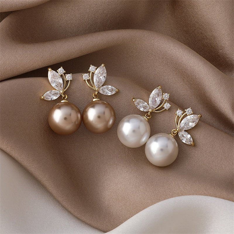 Pendientes de perlas exóticas con cristales - Hipnotelia