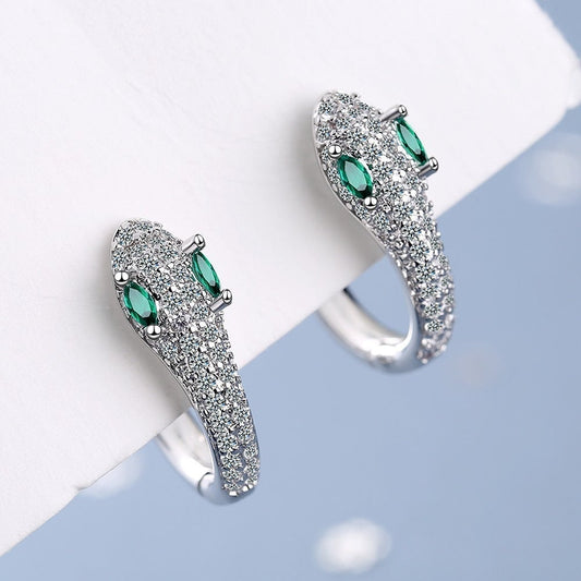 Pendientes de serpiente plateados - Hipnotelia