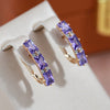 Pendientes elegantes con cristales violetas - Hipnotelia