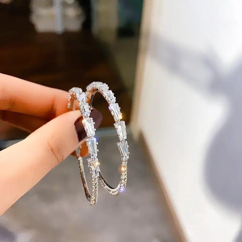 Pendientes elegantes con incrustaciones de circonita - Hipnotelia
