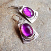 Pendientes vintage de cristal morado - Hipnotelia