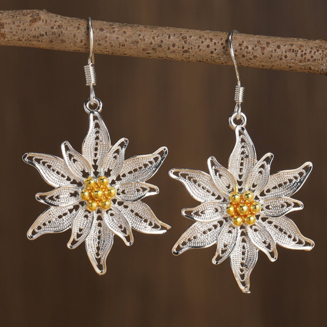 Pendientes vintage de flor de cristal - Hipnotelia