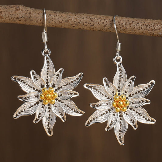 Pendientes vintage de flor de cristal - Hipnotelia