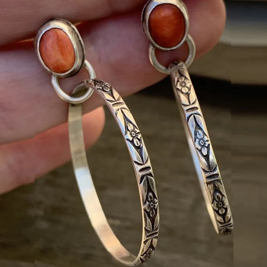 Pendientes vintage de onix - Hipnotelia