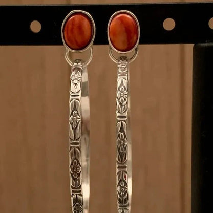 Pendientes vintage de onix - Hipnotelia