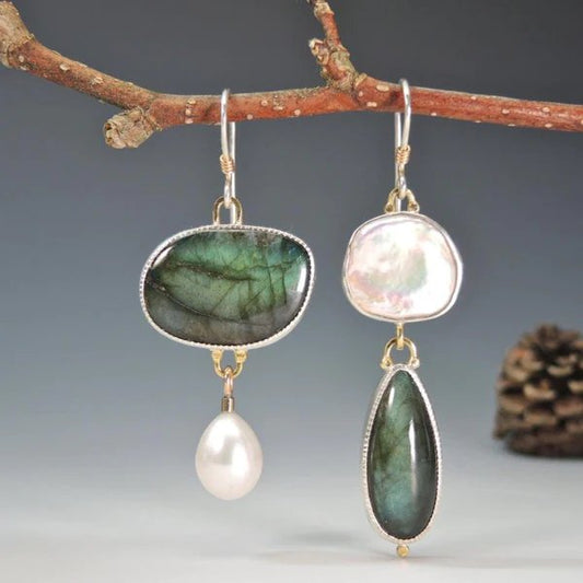 Pendientes vintage de piedra natural - Hipnotelia