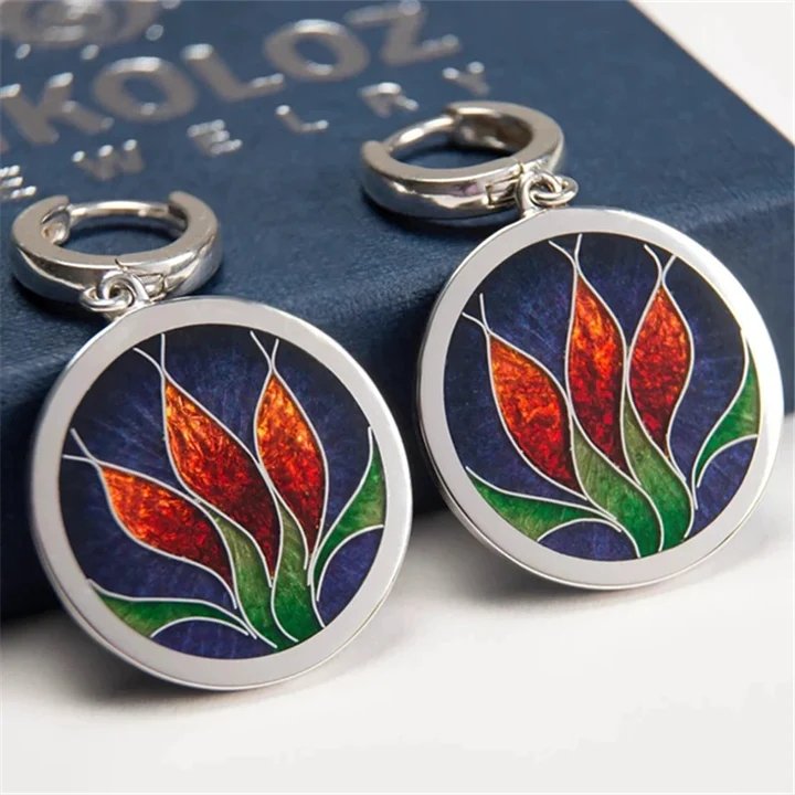 Pendientes vintage de vitral - Hipnotelia