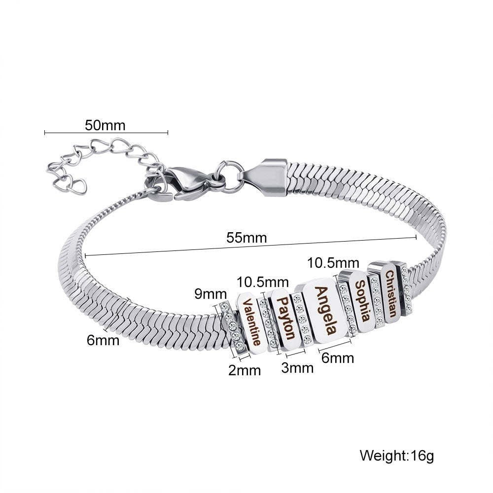 Pulsera con cuentas familiares personalizables - Hipnotelia
