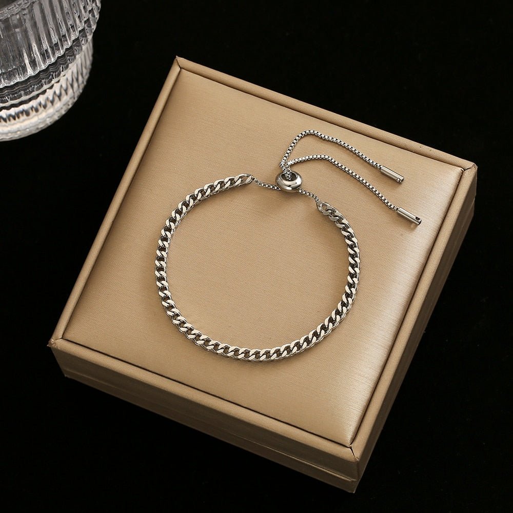 Pulsera de cadena ajustable en dorado y plateado - Hipnotelia