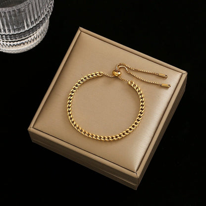 Pulsera de cadena ajustable en dorado y plateado - Hipnotelia