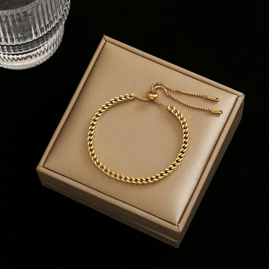 Pulsera de cadena ajustable en dorado y plateado - Hipnotelia