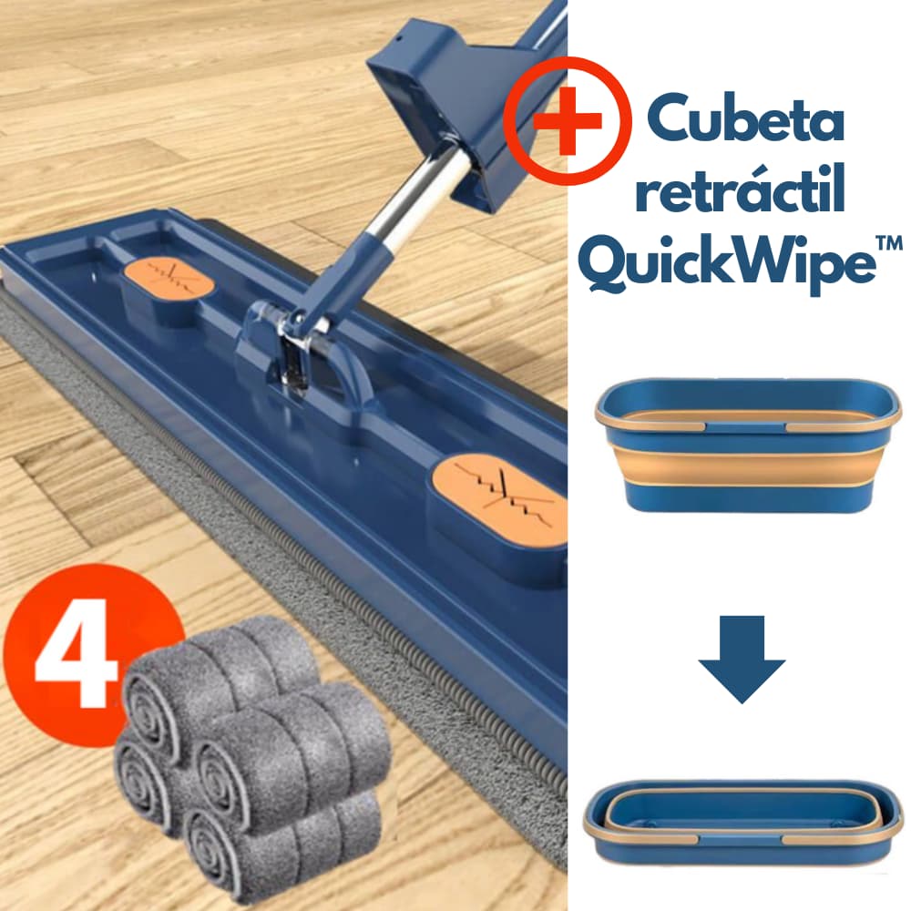 QuickWipe™ | Trapeador innovador con escobilla integrada - Hipnotelia