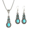 Set de collar + pendientes vintage de piedras turquesas - Hipnotelia