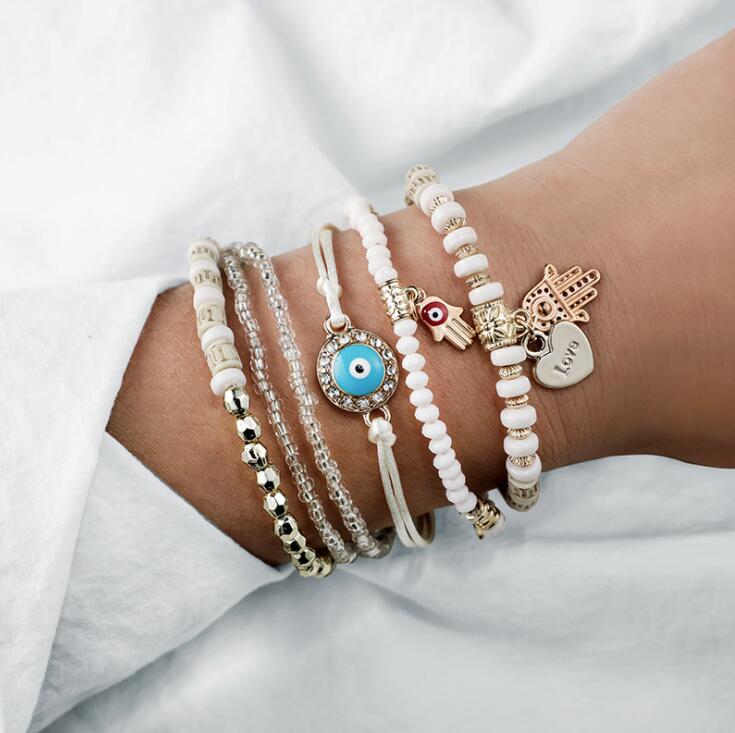 Set de pulseras de ojo turco - Hipnotelia